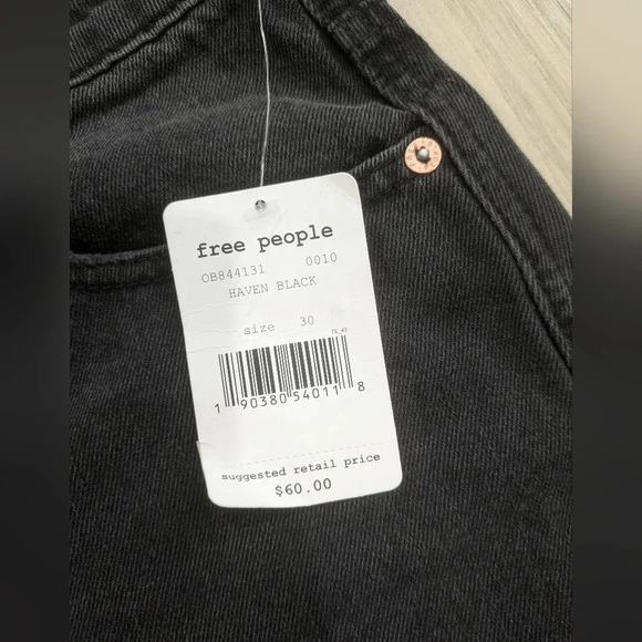 NWT Free People We The Free Zip It Up Mini Skirt in Black - Picture 5 of 8